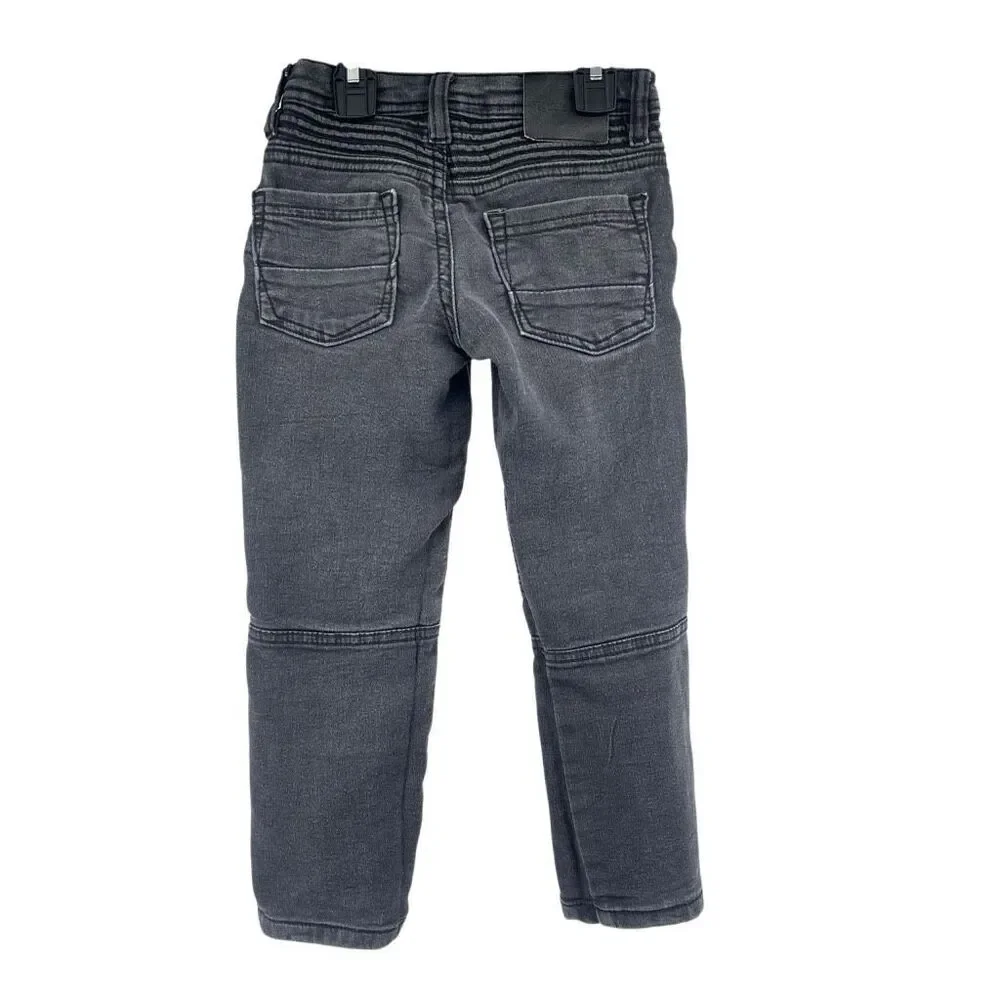 Steve’s Jeans Boys Moto Skinny Jeans Size 5 Gray Wash Stretch Denim Streetwear